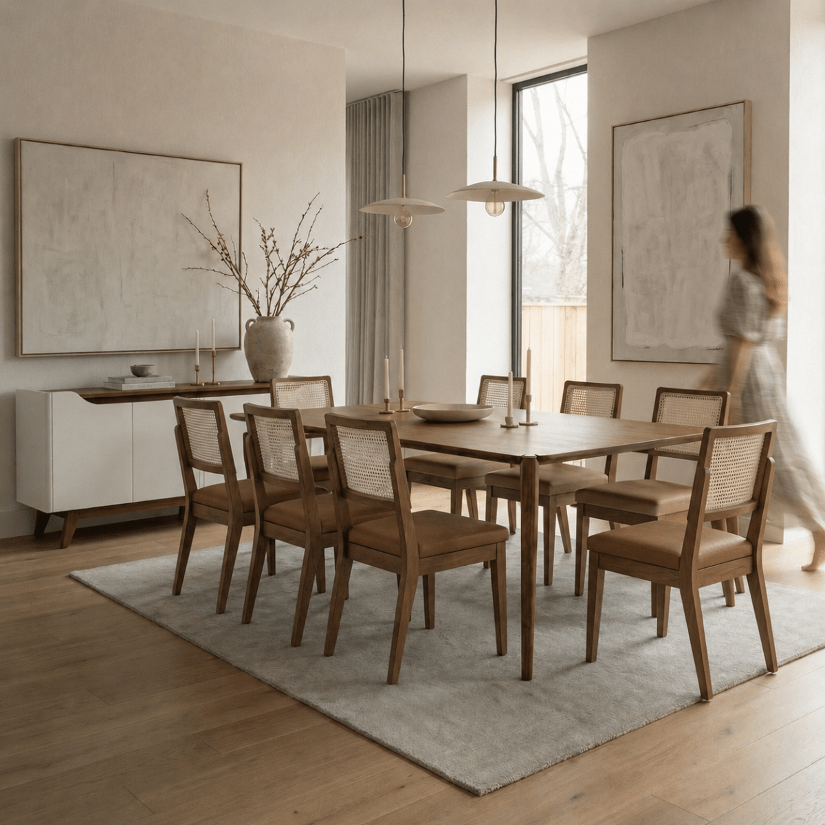 Conjunto de Jantar Mesa Retangular Harmony 8 Cadeiras Saga - Província - Mesa 8 Cadeiras