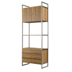 Estante com 3 Gavetas Voss 75 cm - Freijó c/ Champanhe - Província - Estante