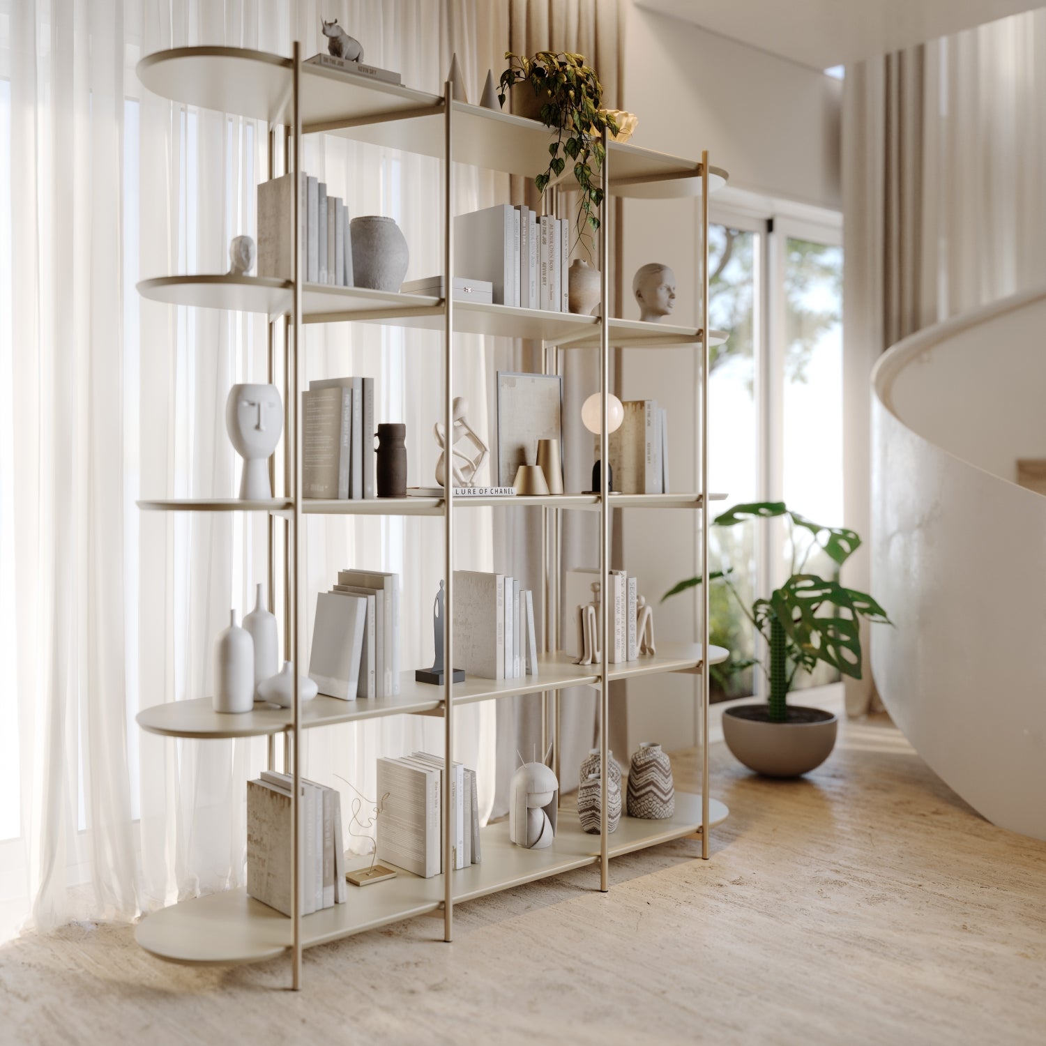 Estante 5 Prateleiras Aço com MDF Enya 180cm