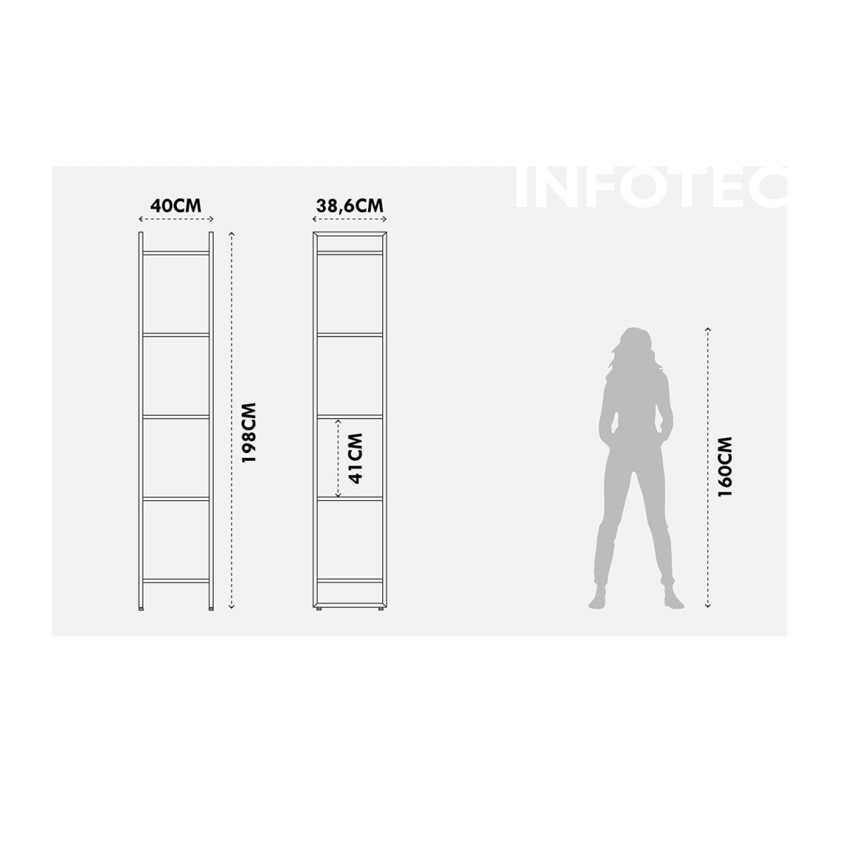 Estante Voss 40 cm - Freijó c/ Champanhe - Província - Estante