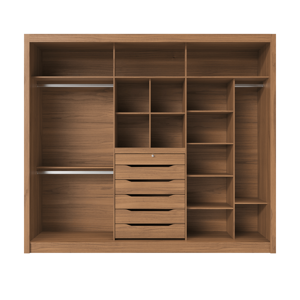 Guarda - Roupa 100% MDF Montclair 3 portas de correr com gaveta porta jóia - 275 cm - Província - Guarda - roupas