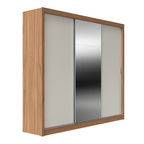 Guarda - Roupa 100% MDF Montclair 3 portas de correr com gavetas Ele/Ela - 275 cm - Província - Guarda - roupas