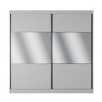 Guarda Roupa Casal 2 Portas de Correr c/ Espelho Gavino 238cm Carvalho - Província - Guarda - roupas