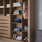 Guarda - Roupa Casal 3 Portas de Correr 6 Gavetas Montclair 275cm Canella com Off - White Fosco - Província - Guarda - roupas