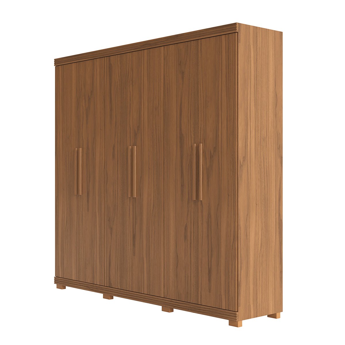 Guarda Roupa Casal 6 Portas 3 Gavetas 100% MDF Memphis 246cm Canella - Província - Guarda - roupas