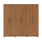 Guarda - Roupa Casal 6 Portas 3 Gavetas 100% MDF Memphis 246cm Canella - Província - Guarda - roupas