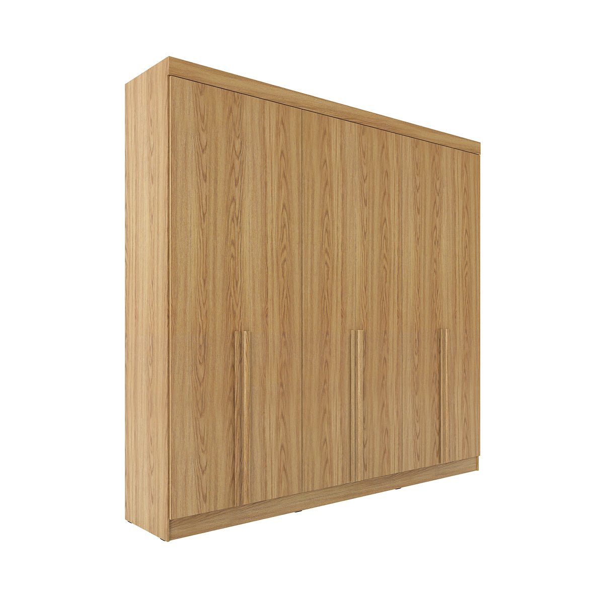 Guarda Roupa Casal 6 Portas 4 Gavetas Lazzaro 231cm Carvalho - Província - Guarda - roupas