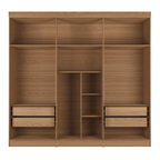 Guarda - Roupa Casal 6 Portas 4 Gavetas Lazzaro 231cm Preto - Província - Guarda - roupas