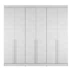 Guarda - Roupa Casal 6 Portas 4 Gavetas Lazzaro 231cm Preto - Província - Guarda - roupas