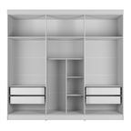 Guarda - Roupa Casal 6 Portas 4 Gavetas Lazzaro 231cm Preto - Província - Guarda - roupas