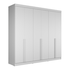 Guarda - Roupa Casal 6 Portas 4 Gavetas Lazzaro 231cm Preto - Província - Guarda - roupas