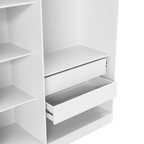 Guarda - Roupa Casal 6 Portas 4 Gavetas Lazzaro 231cm Preto - Província - Guarda - roupas