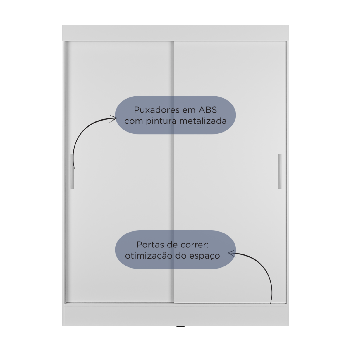 Guarda Roupa Solteiro 2 Portas de Correr Orazio 135cm Carvalho com Off White - Província - Guarda - roupas