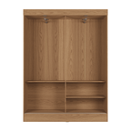 Guarda Roupa Solteiro 2 Portas de Correr Orazio 135cm Carvalho com Off White - Província - Guarda - roupas