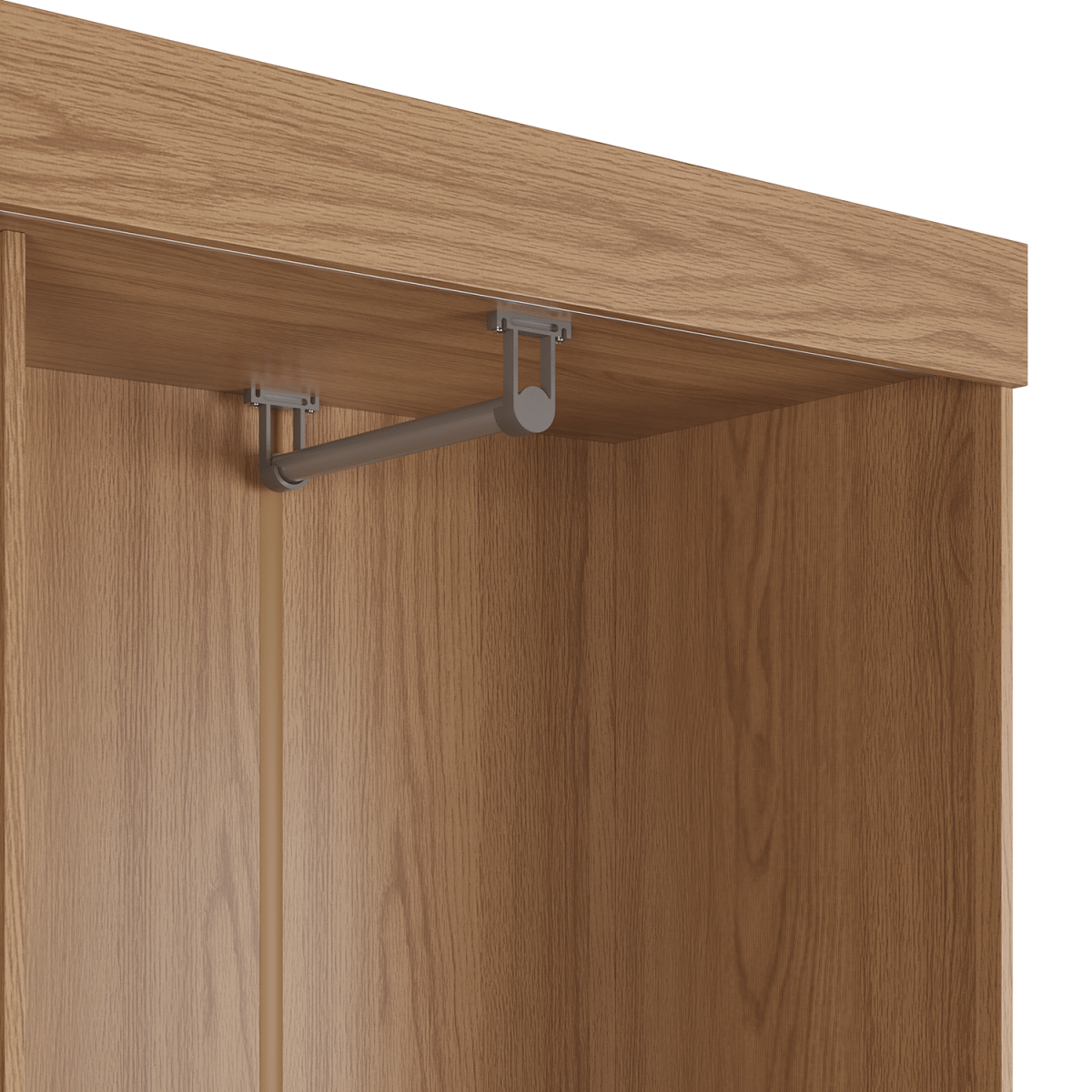 Guarda Roupa Solteiro 2 Portas de Correr Orazio 135cm Carvalho com Off White - Província - Guarda - roupas