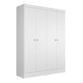 Guarda Roupa Solteiro 4 Portas Renzo 135cm Branco - Província - Guarda - roupas