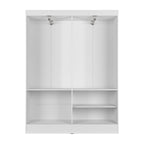 Guarda Roupa Solteiro 4 Portas Renzo 135cm Branco - Província - Guarda - roupas