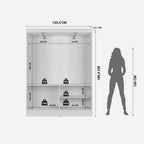 Guarda Roupa Solteiro 4 Portas Renzo 135cm Branco - Província - Guarda - roupas