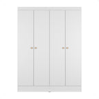 Guarda Roupa Solteiro 4 Portas Renzo 135cm Branco - Província - Guarda - roupas