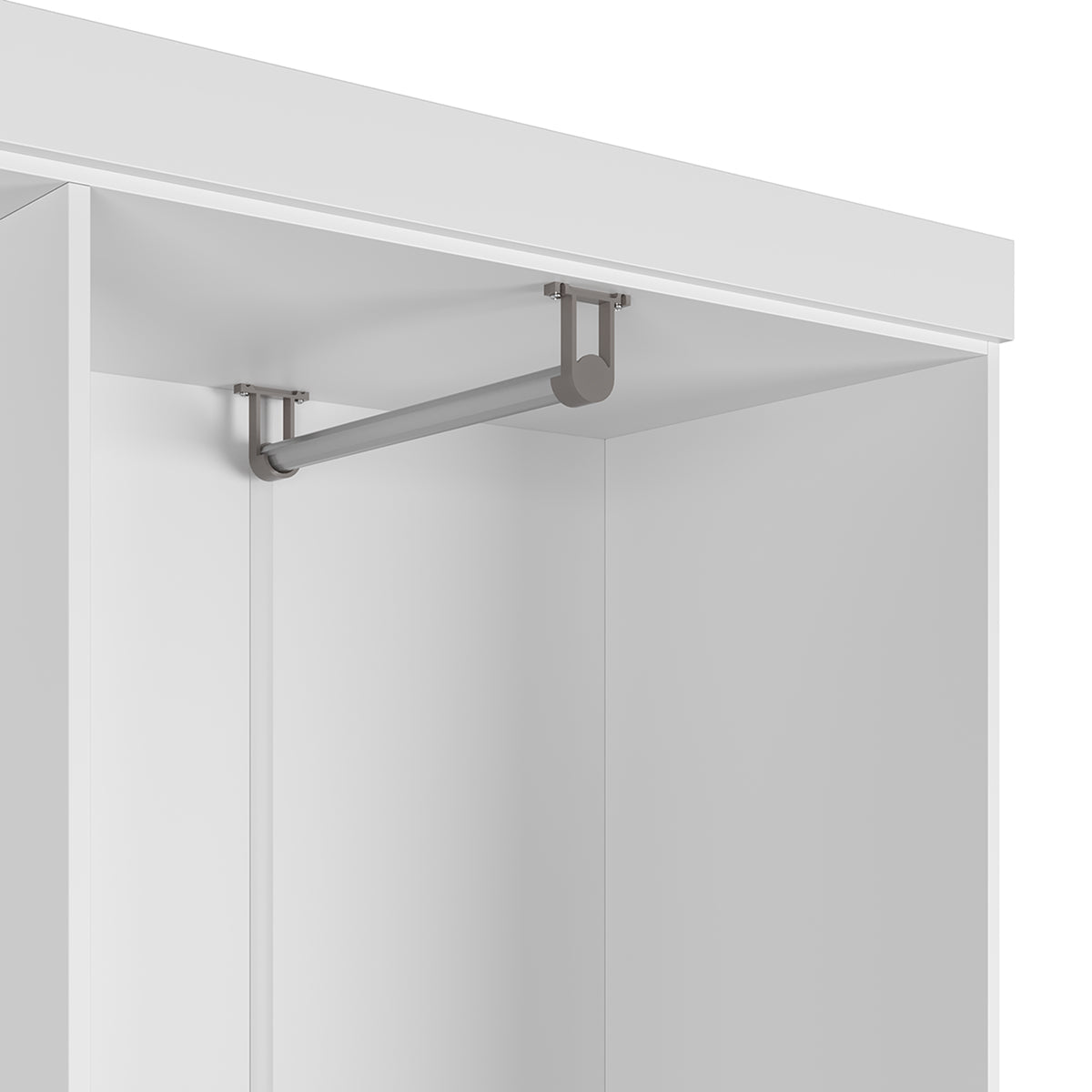 Guarda Roupa Solteiro 4 Portas Renzo 135cm Branco - Província - Guarda - roupas