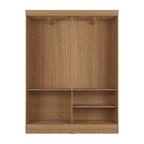 Guarda Roupa Solteiro 4 Portas Renzo 135cm Carvalho com Off White - Província - Guarda - roupas