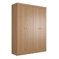 Guarda Roupa Solteiro 4 Portas Renzo 135cm Carvalho - Província - Guarda - roupas