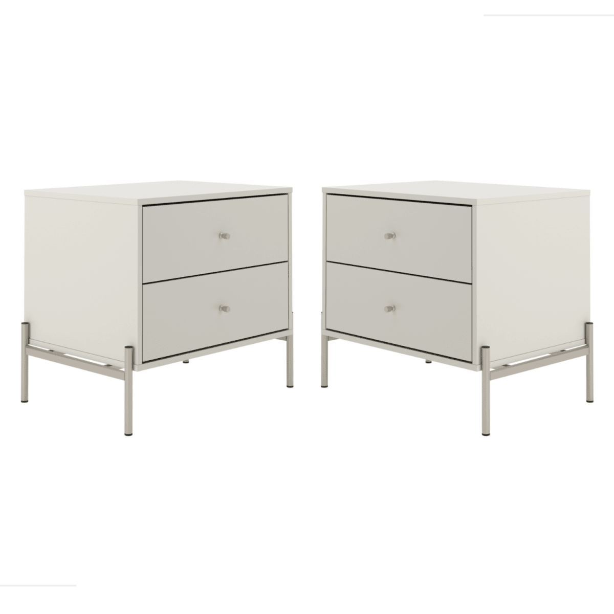 Kit 2 Mesas de Cabeceira Jasper com 2 Gavetas 64cm - Província - Mesa de Cabeceira