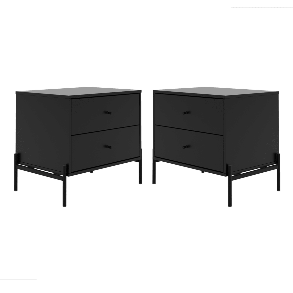 Kit 2 Mesas de Cabeceira Jasper com 2 Gavetas 64cm - Província - Mesa de Cabeceira