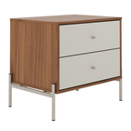 Kit 2 Mesas de Cabeceira Jasper com 2 Gavetas 64cm - Província - Mesa de Cabeceira