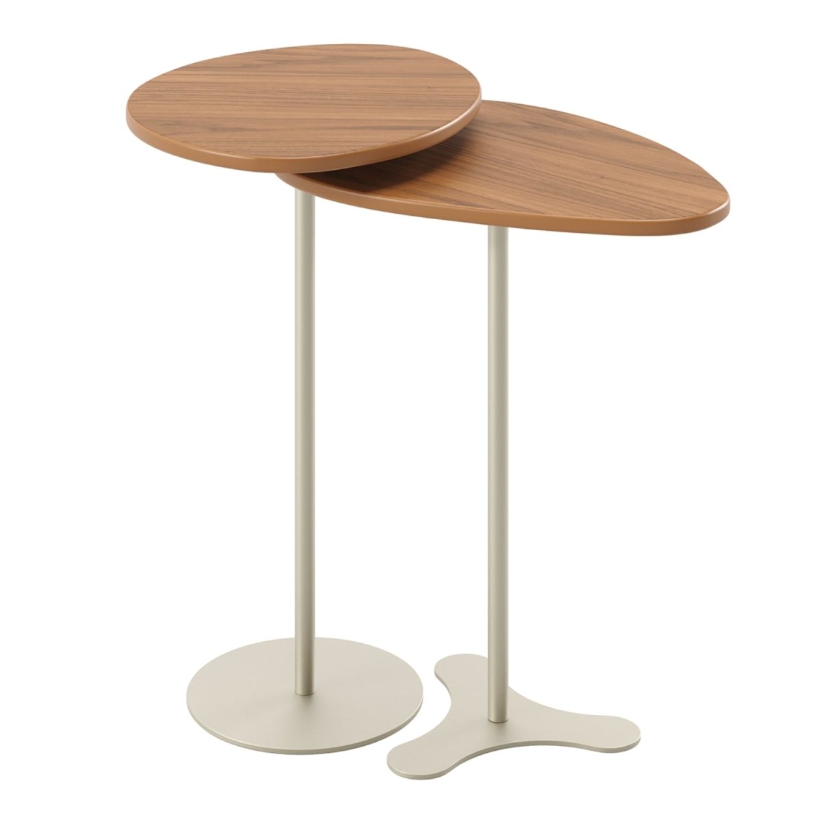 Kit 2 Mesas Laterais Decorativas Botanic Canella com Champanhe - Província - Mesas Laterais