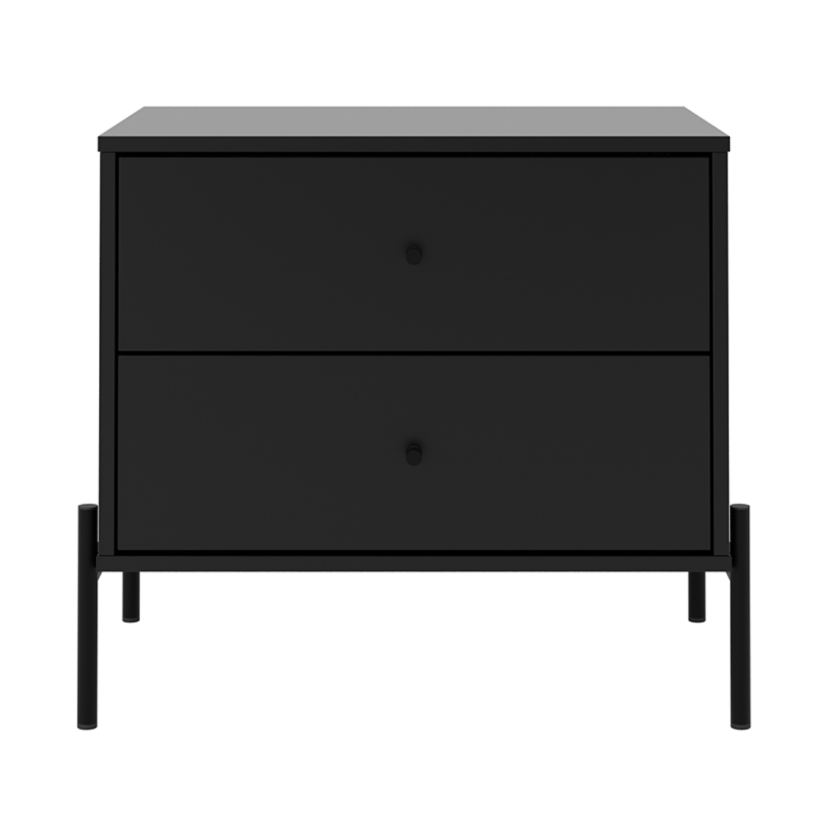 Mesa de Cabeceira Jasper 64 cm Preto Fosco - Província - Mesa de Cabeceira