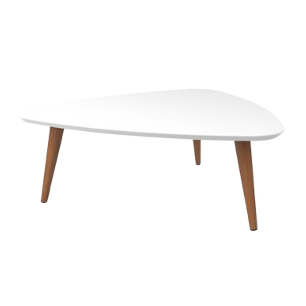Mesa de Centro Triangular Utopia Baixa Branco Gloss - Província - Mesa de centro