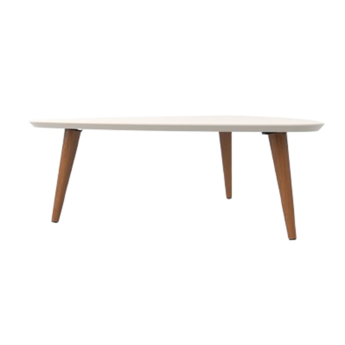Mesa de Centro Triangular Utopia Baixa Off - White Gloss - Província - Mesa de centro