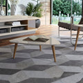 Mesa de Centro Triangular Utopia Baixa Off - White Gloss - Província - Mesa de centro