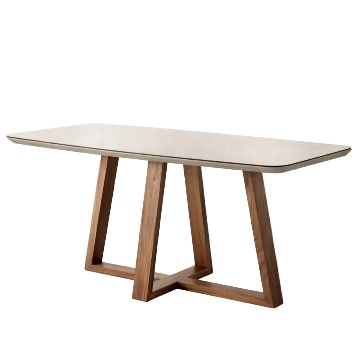 Mesa de Jantar Bennett c/ Vidro 180 cm - Natural c/ Vidro Off White - Província - Mesa de jantar