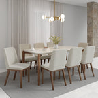 Mesa de Jantar Donatella para 6 lugares com vidro - Retangular 180cm - Província - Mesa de jantar