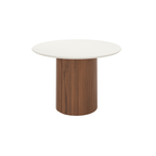 Mesa de Jantar Kalina 115cm Redonda com Vidro - Província - Mesa de jantar