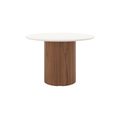 Mesa de Jantar Kalina 115cm Redonda com Vidro - Província - Mesa de jantar