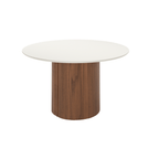 Mesa de Jantar Kalina 135 cm Redonda com Vidro - Província - Mesa de jantar