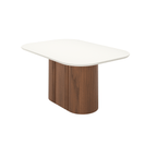 Mesa de Jantar Kalina 160 cm Retangular com Vidro - Província - Mesa de jantar
