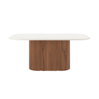 Mesa de Jantar Kalina 184 cm Retangular com Vidro - Província - Mesa de jantar