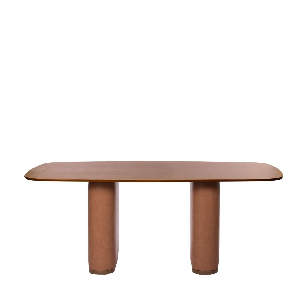 Mesa de Jantar Lintz 219 cm - Canela c/ PU Caramelo - Província - Mesa de jantar
