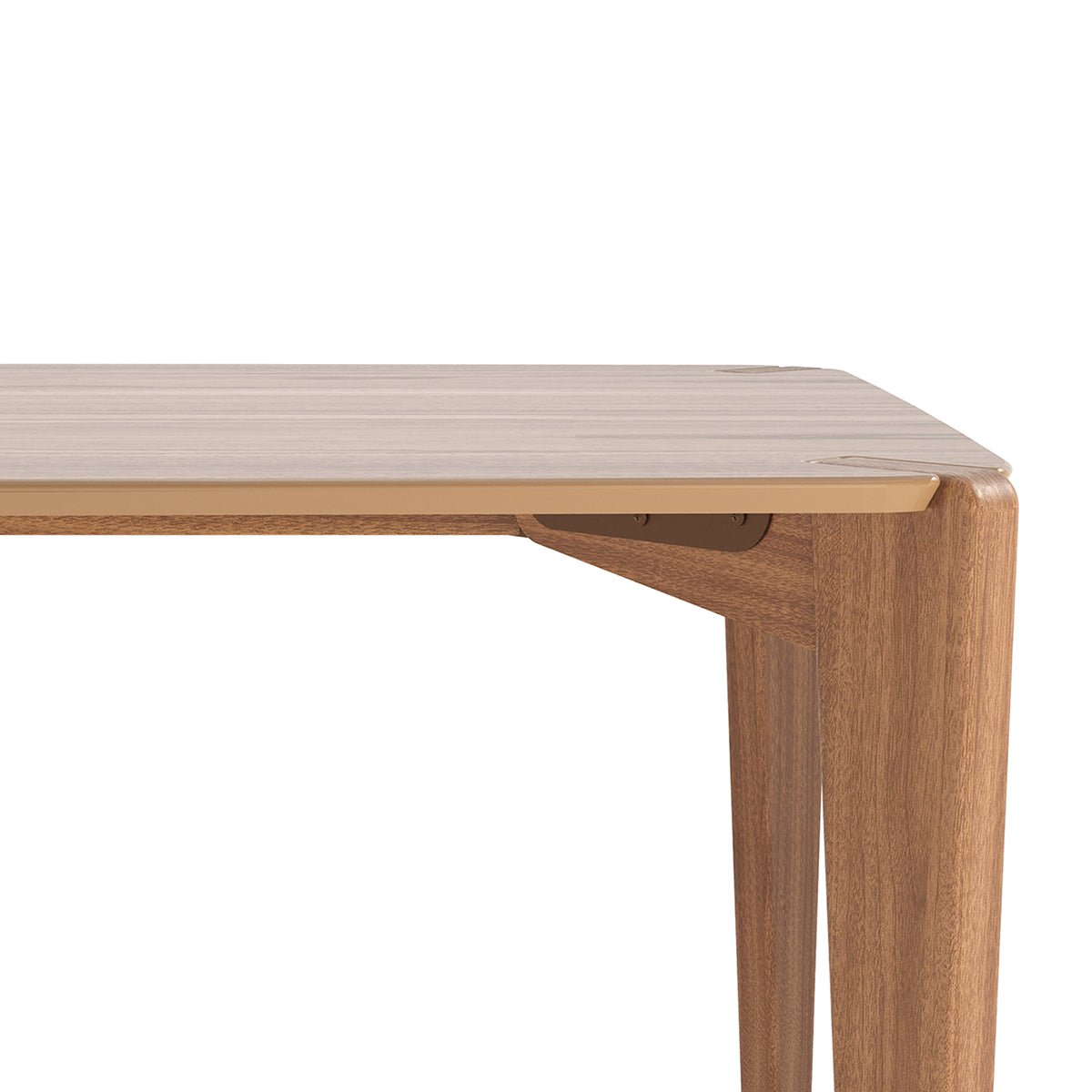 Mesa de Jantar Retangular para 6 Lugares Harmony 184cm Natural com Canella - Província - Mesa de jantar