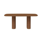 Mesa de Jantar Retangular para 6 Lugares Lintz 184cm Canella com PU Caramelo - Província - Mesa de jantar