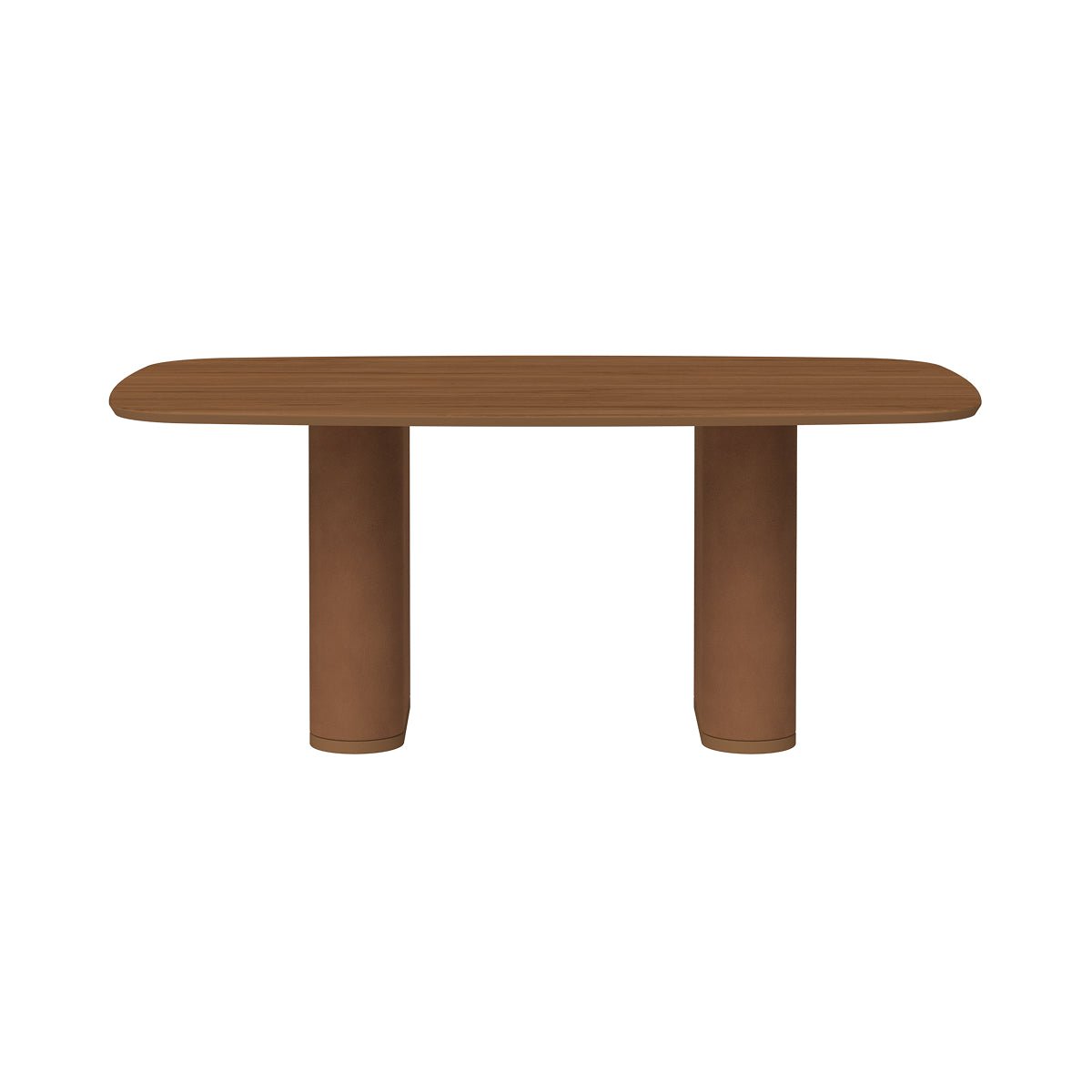 Mesa de Jantar Retangular para 6 Lugares Lintz 184cm Canella com PU Caramelo - Província - Mesa de jantar