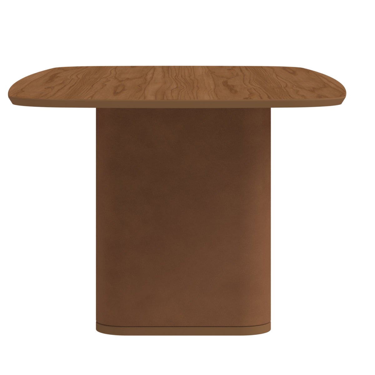 Mesa de Jantar Retangular para 8 Lugares Lintz 219cm Canella com PU Caramelo - Província - Mesa de jantar