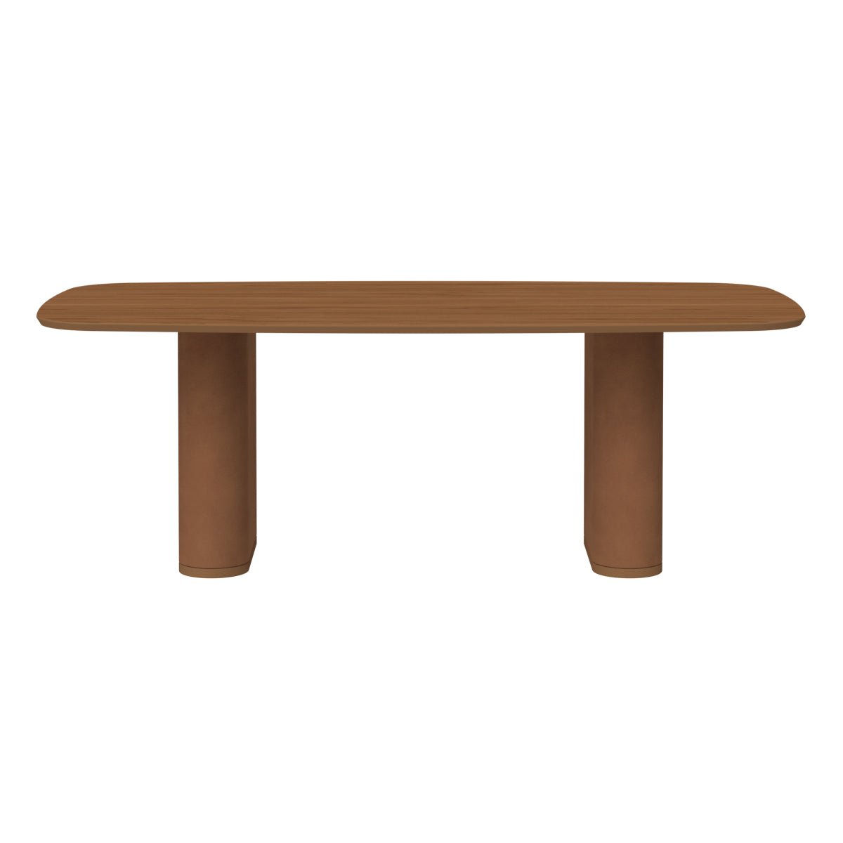 Mesa de Jantar Retangular para 8 Lugares Lintz 219cm Canella com PU Caramelo - Província - Mesa de jantar