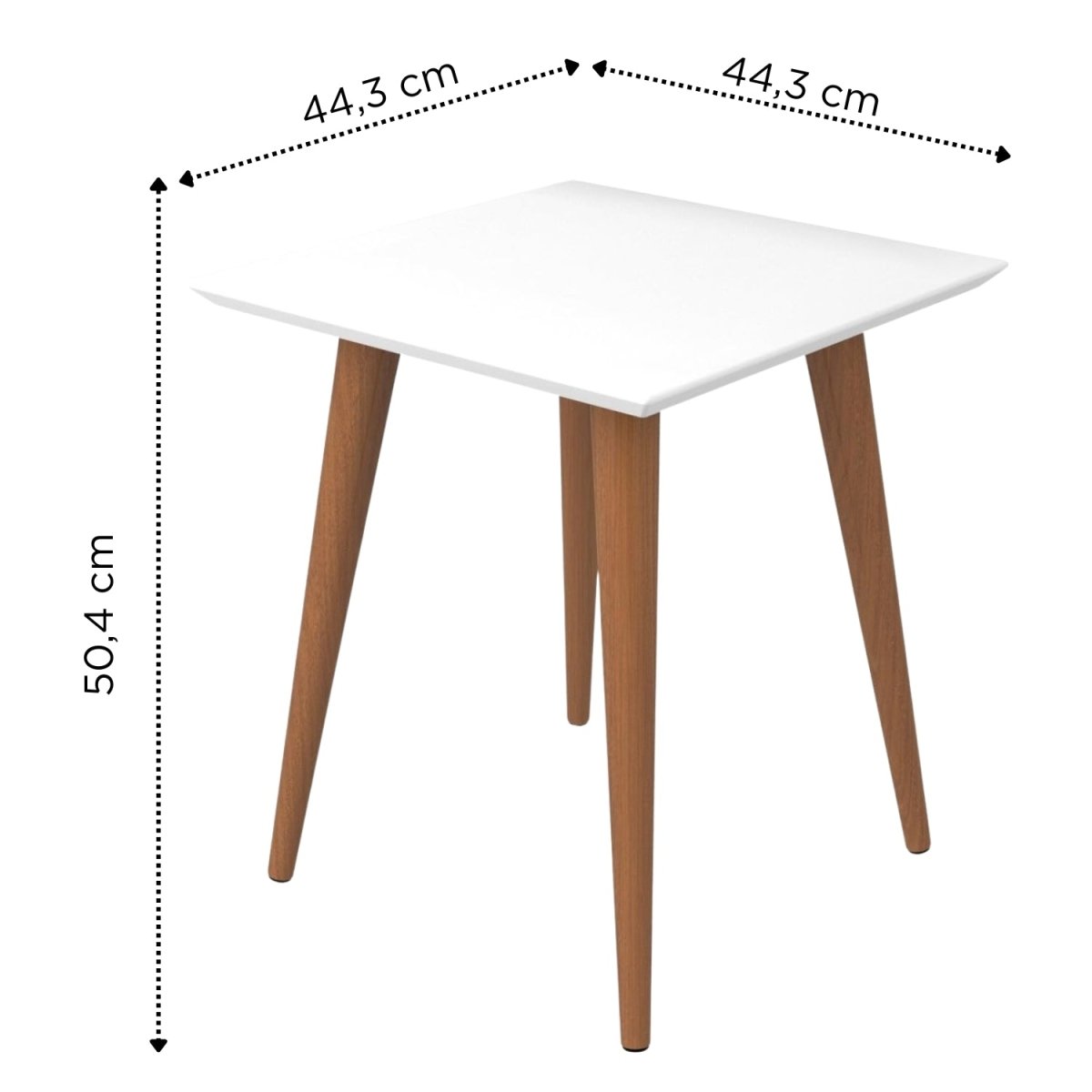 Mesa Lateral Quadrada 44cm Utopia Branco Gloss - Província - Mesa de centro
