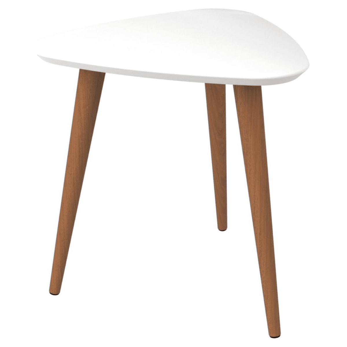 Mesa Lateral Triangular 51cm Utopia Branco Gloss - Província - Mesa de centro