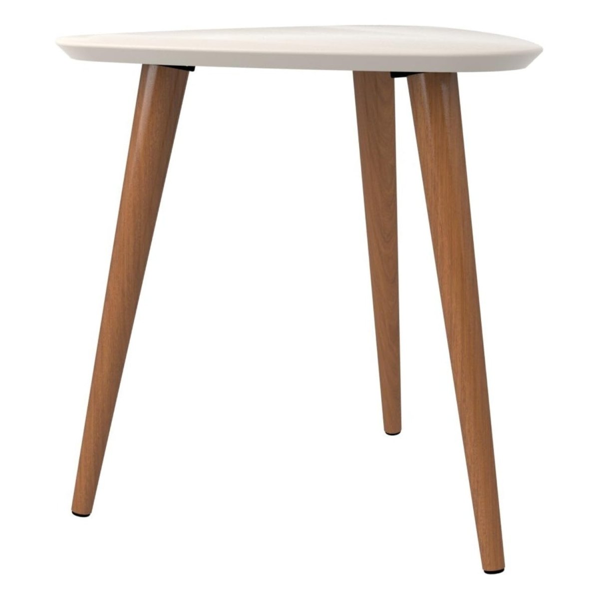 Mesa Lateral Triangular 51cm Utopia Off - White Gloss - Província - Mesa de centro